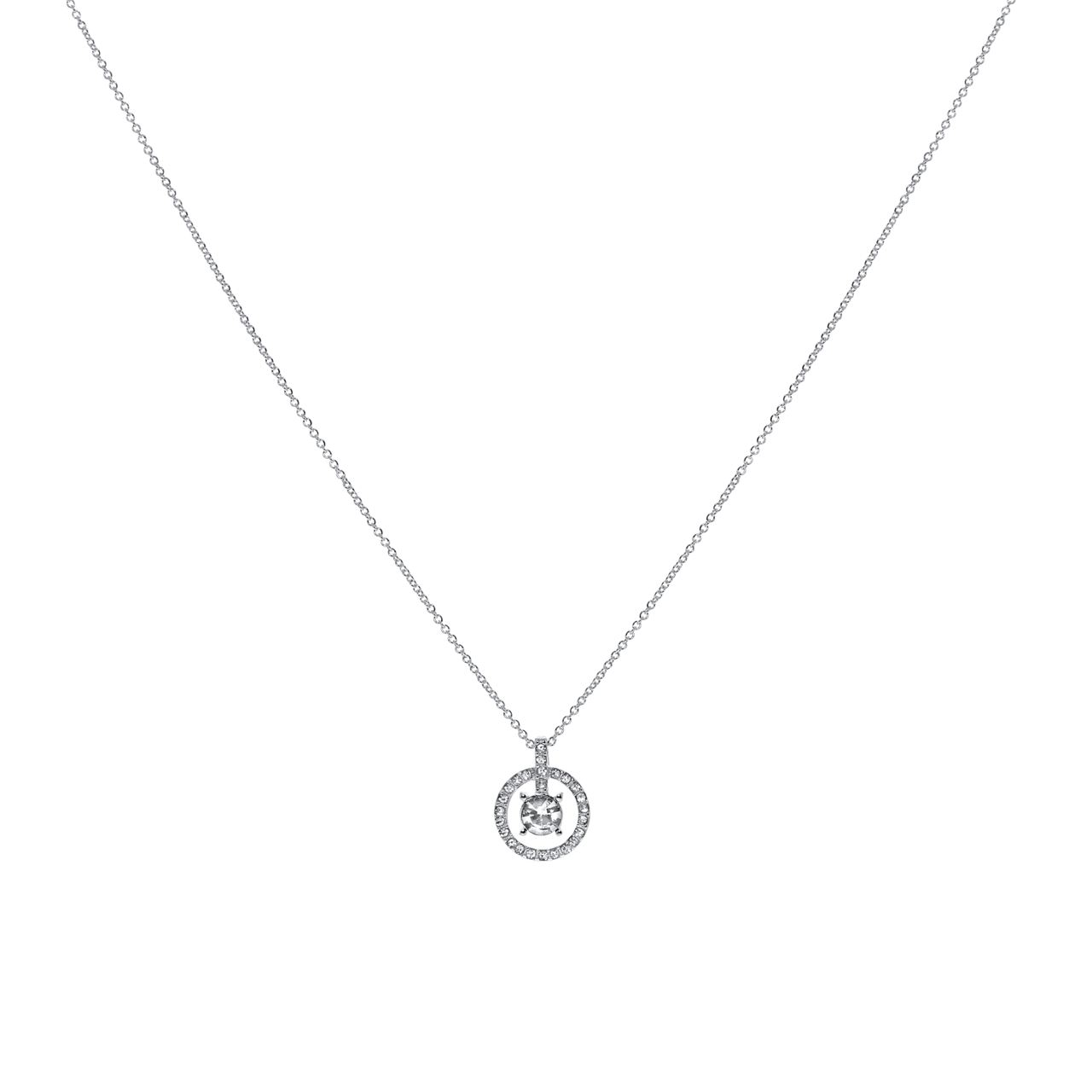 Bijoux zilverkleurige ketting met hanger voor dames