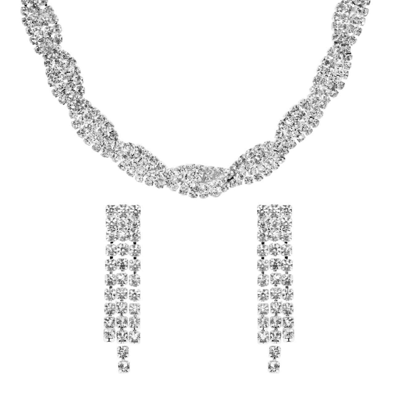 Red Carpet byoux set ketting met oorbellen
