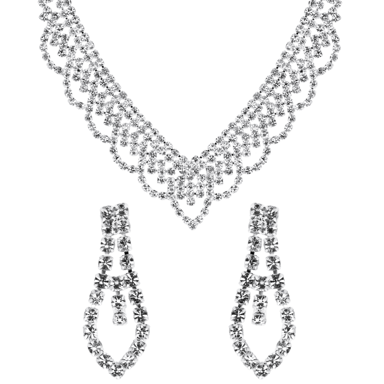 Bijoux zilverkleurige Sieradenset voor dames