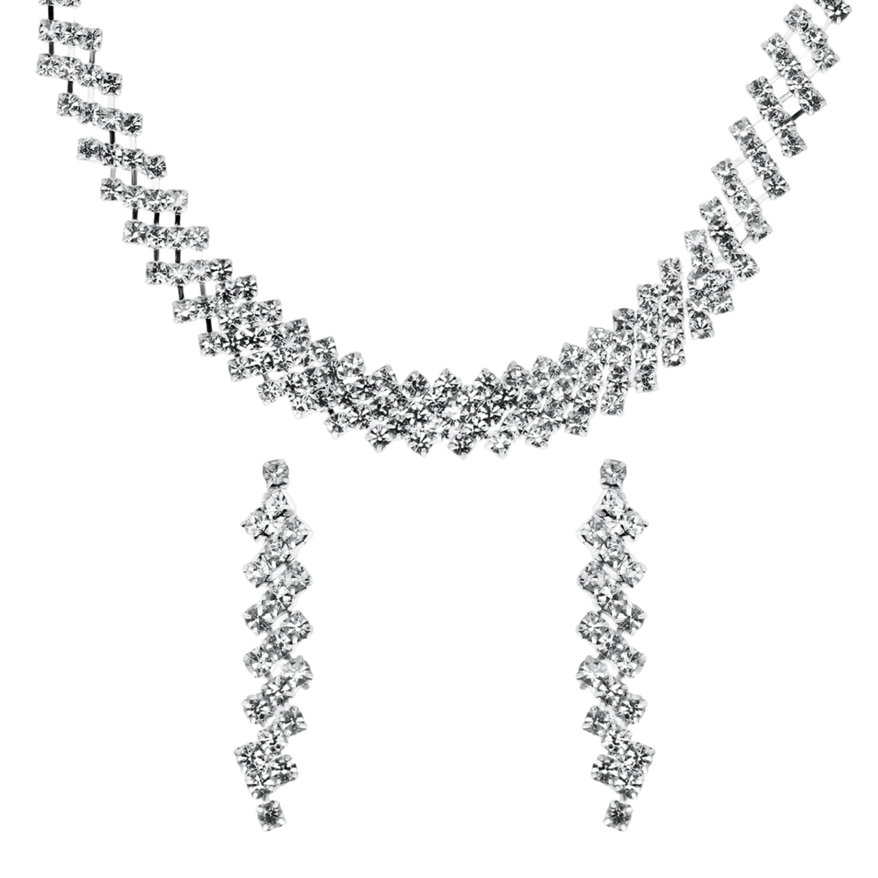 Bijoux zilverkleurige Sieradenset voor dames