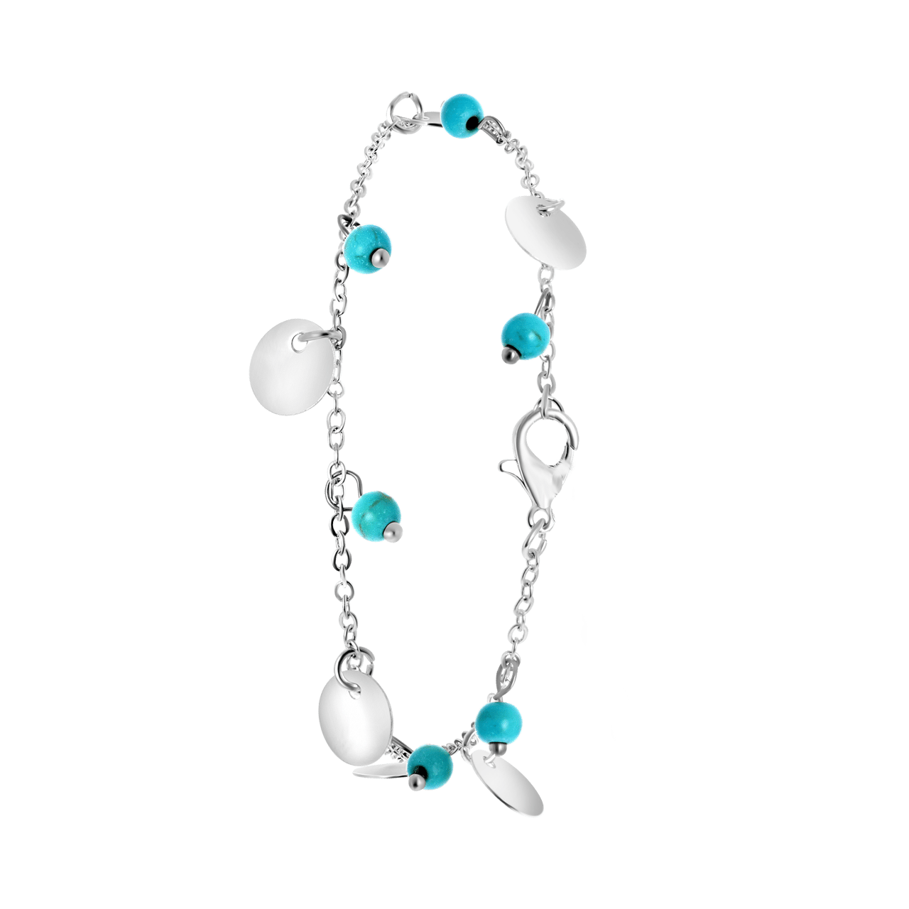Bijoux zilverkleurige enkelbandje muntjes voor dames