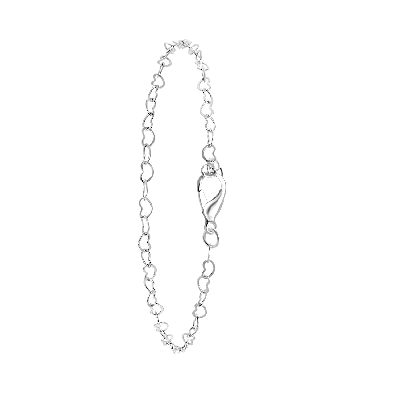 Bijoux zilverkleurige enkelband methart voor dames
