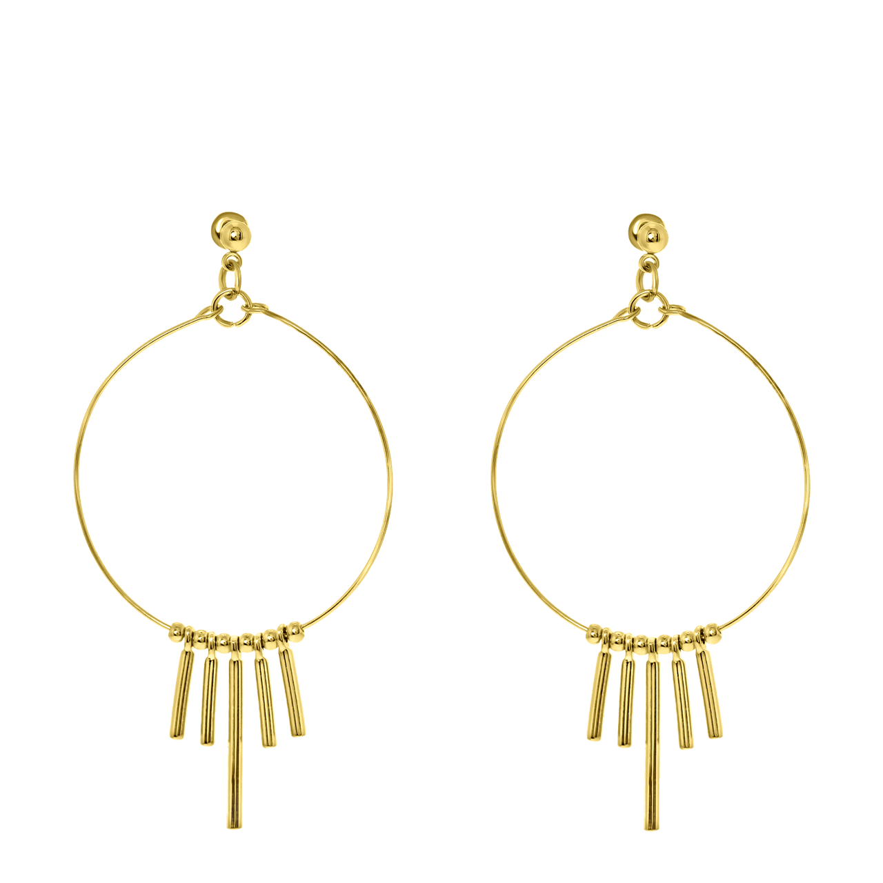 Goudkleurige byoux oorhangers