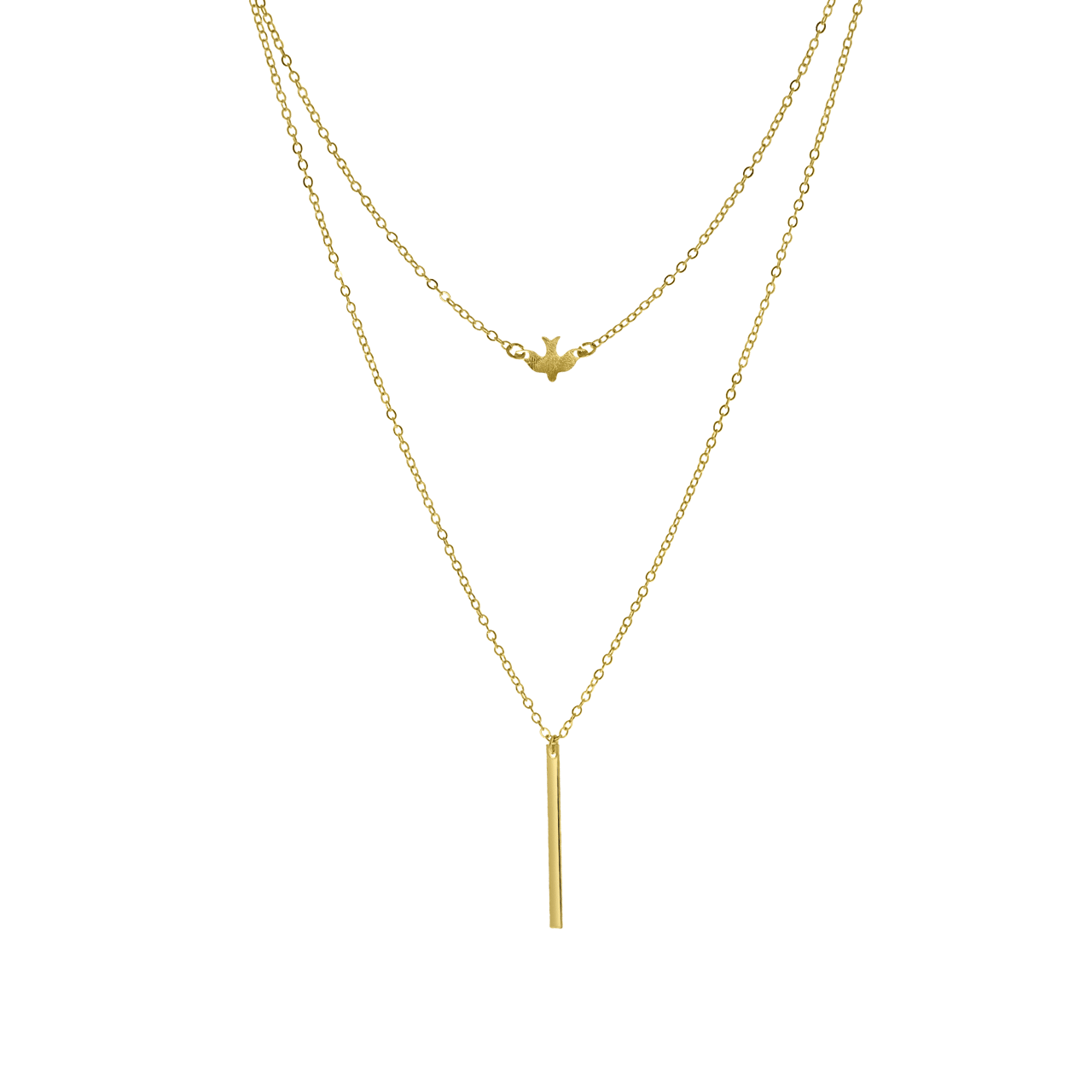 Goudkleurige byoux ketting multi steen