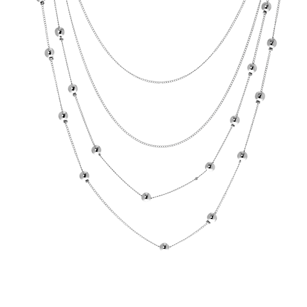 Bijoux zilverkleurige ketting voor dames
