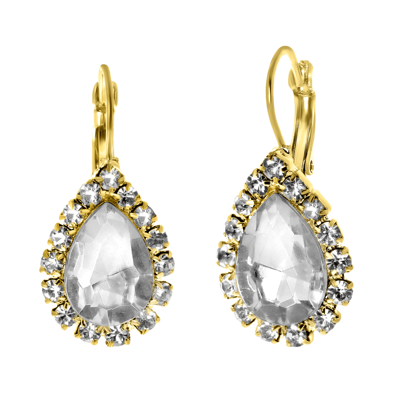 Goudkleurige byoux oorbellen druppel