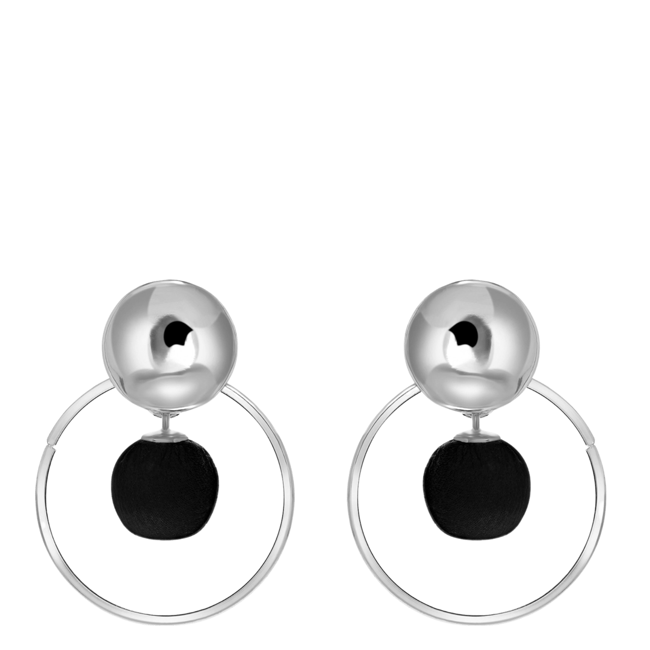 Bijoux zilverkleurige oorhangers voor dames