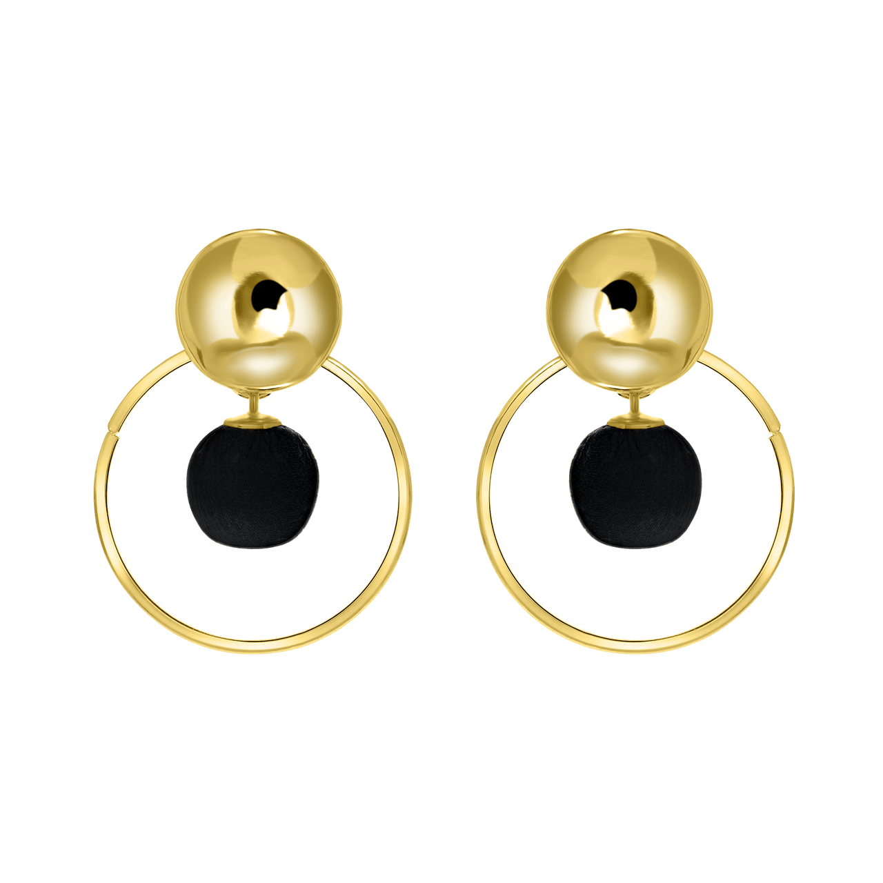 Goudkleurige byoux oorbellen rond