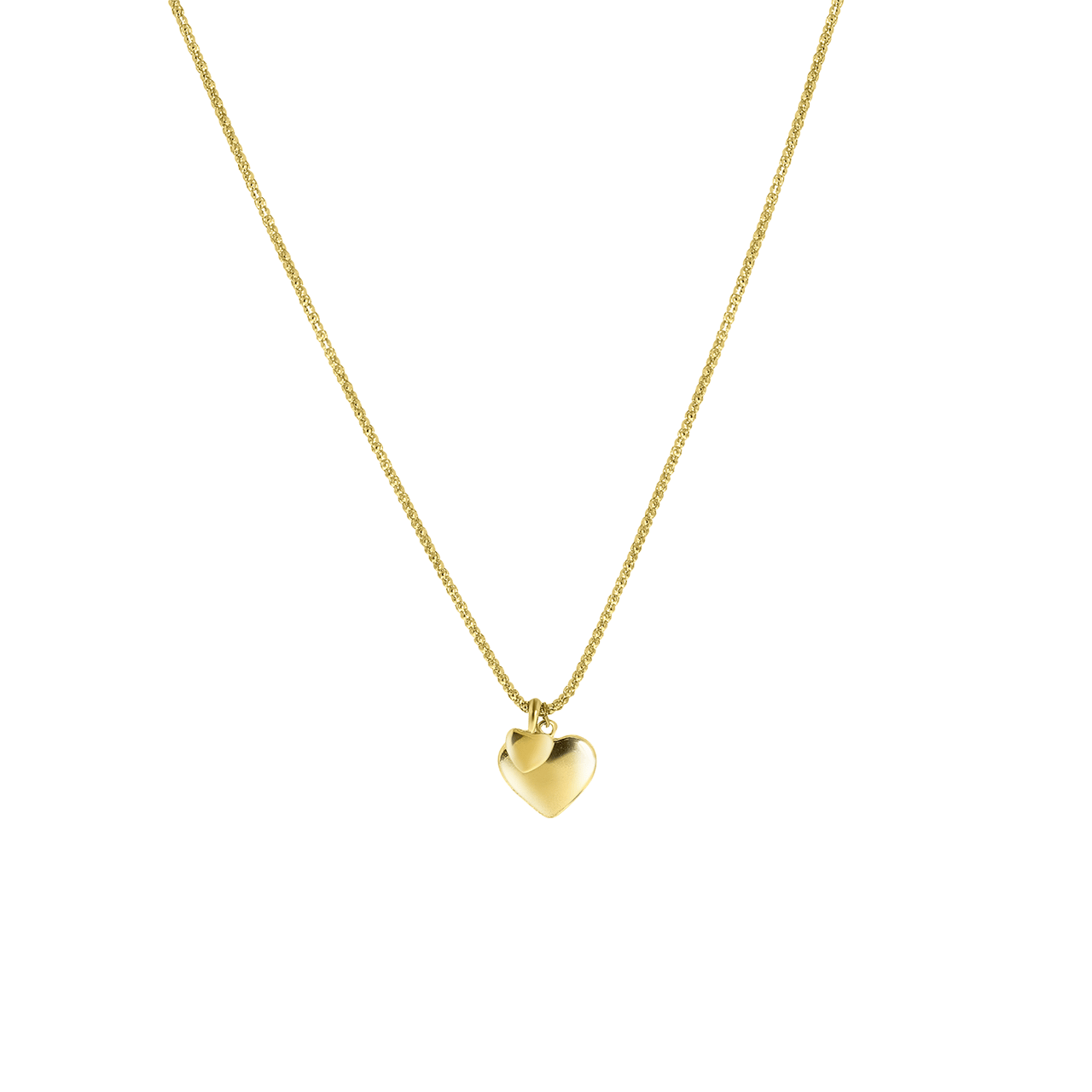 Goudkleurige byoux ketting met hanger hart