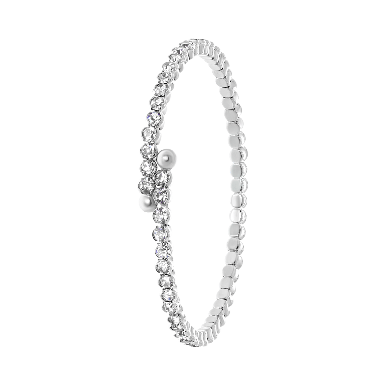 Zilverkleurige byoux tennisarmband 3 mm