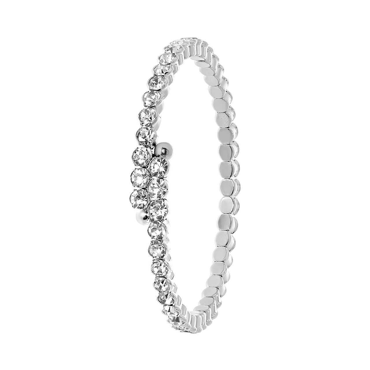 Zilverkleurige byoux tennisarmband 5 mm