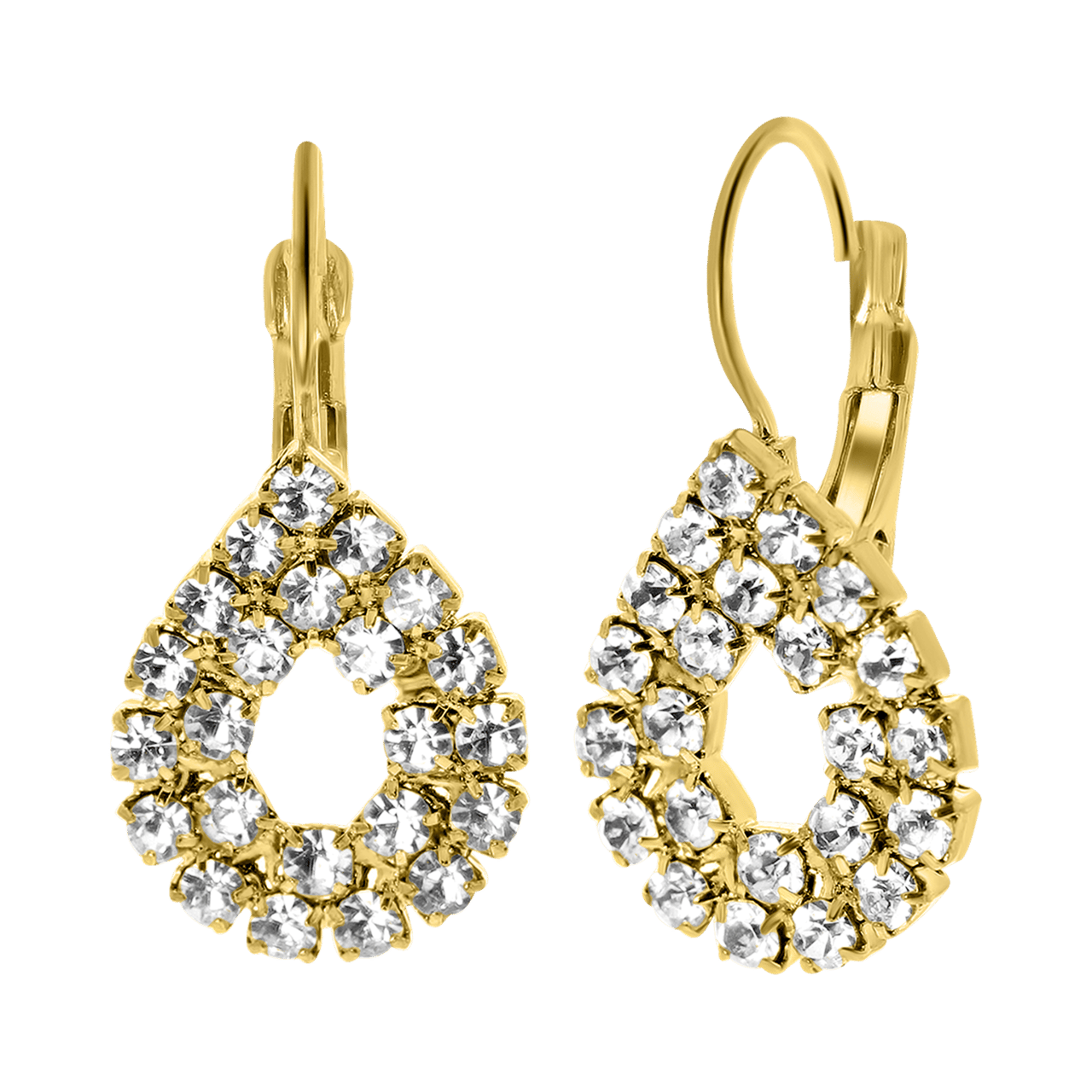 Zilverkleurige byoux oorbellen druppel