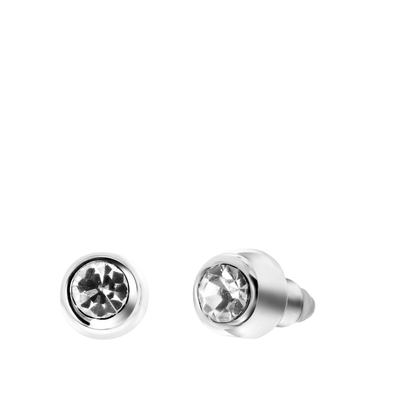 Bijoux zilverkleurige oorknoppen voor dames