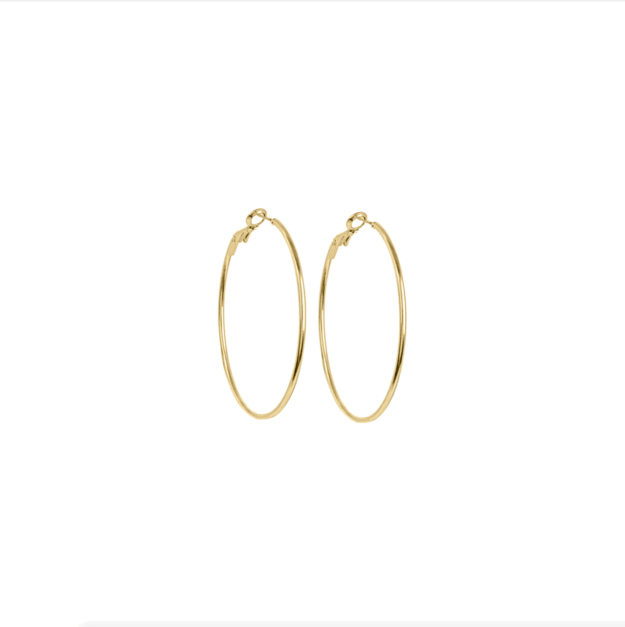 Goldfarbene Byoux-Ohrringe, 110 mm