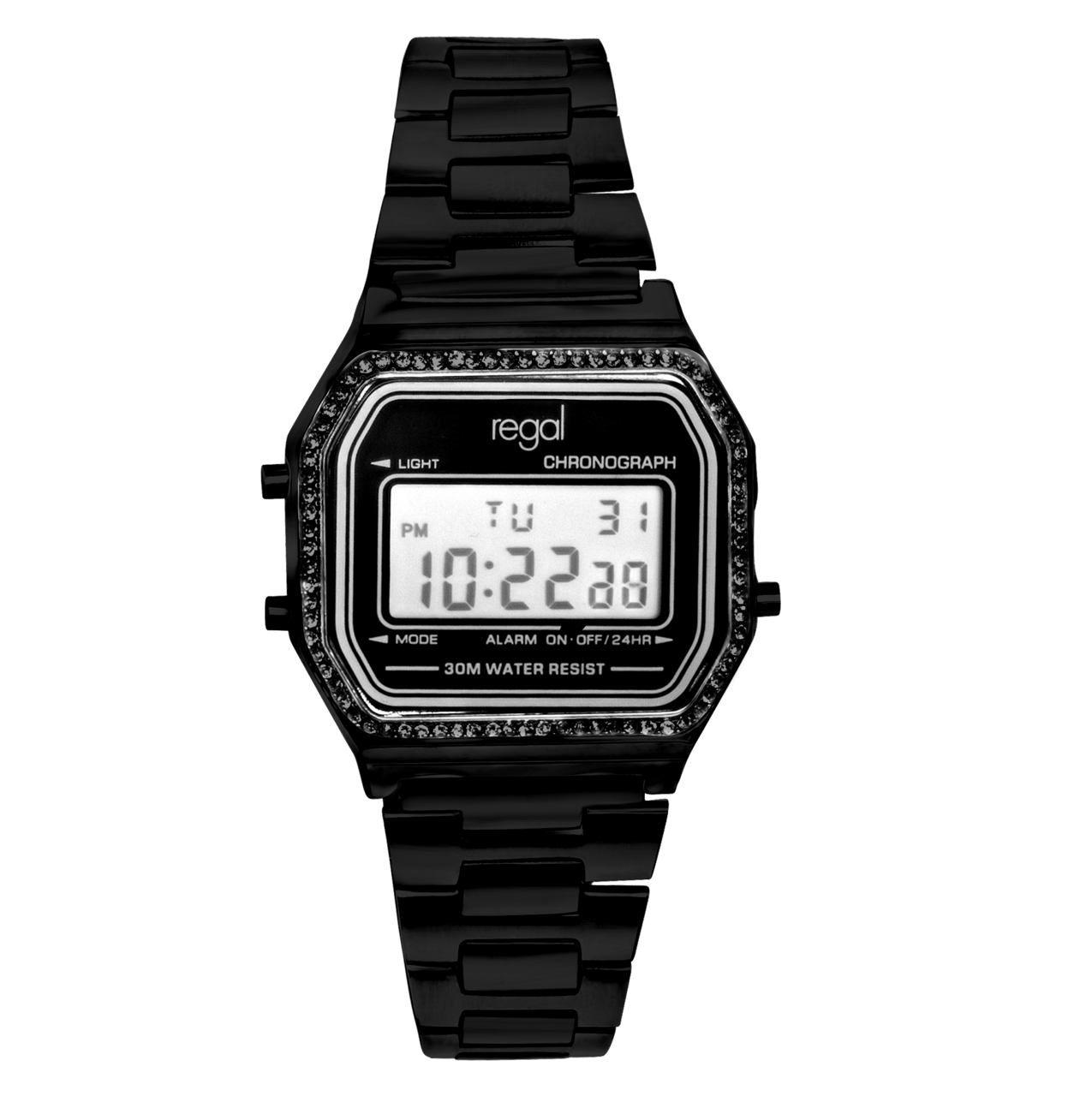 Regal digitaal horloge met een zwarte band