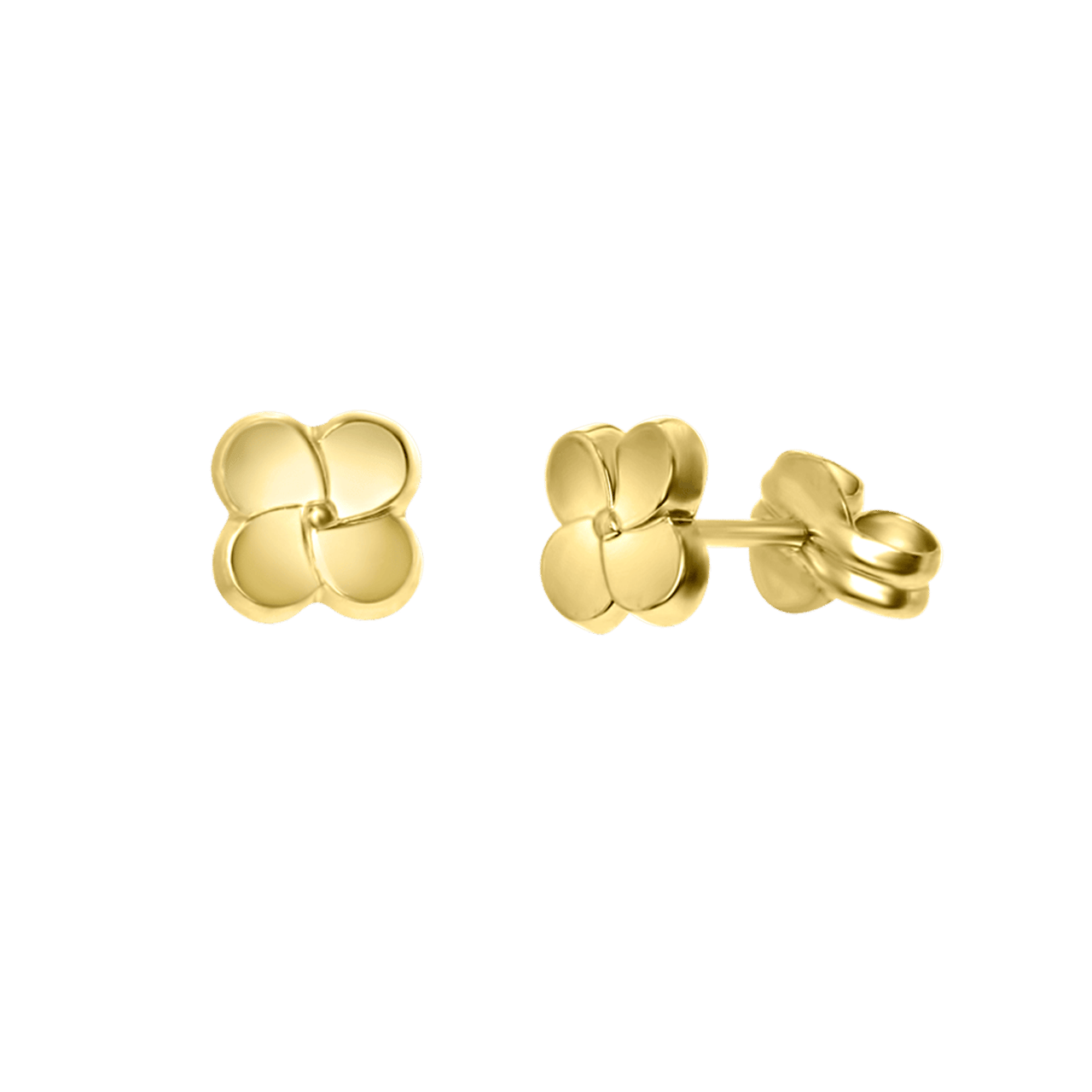 Ohrringe, 585 Gelbgold, Blume