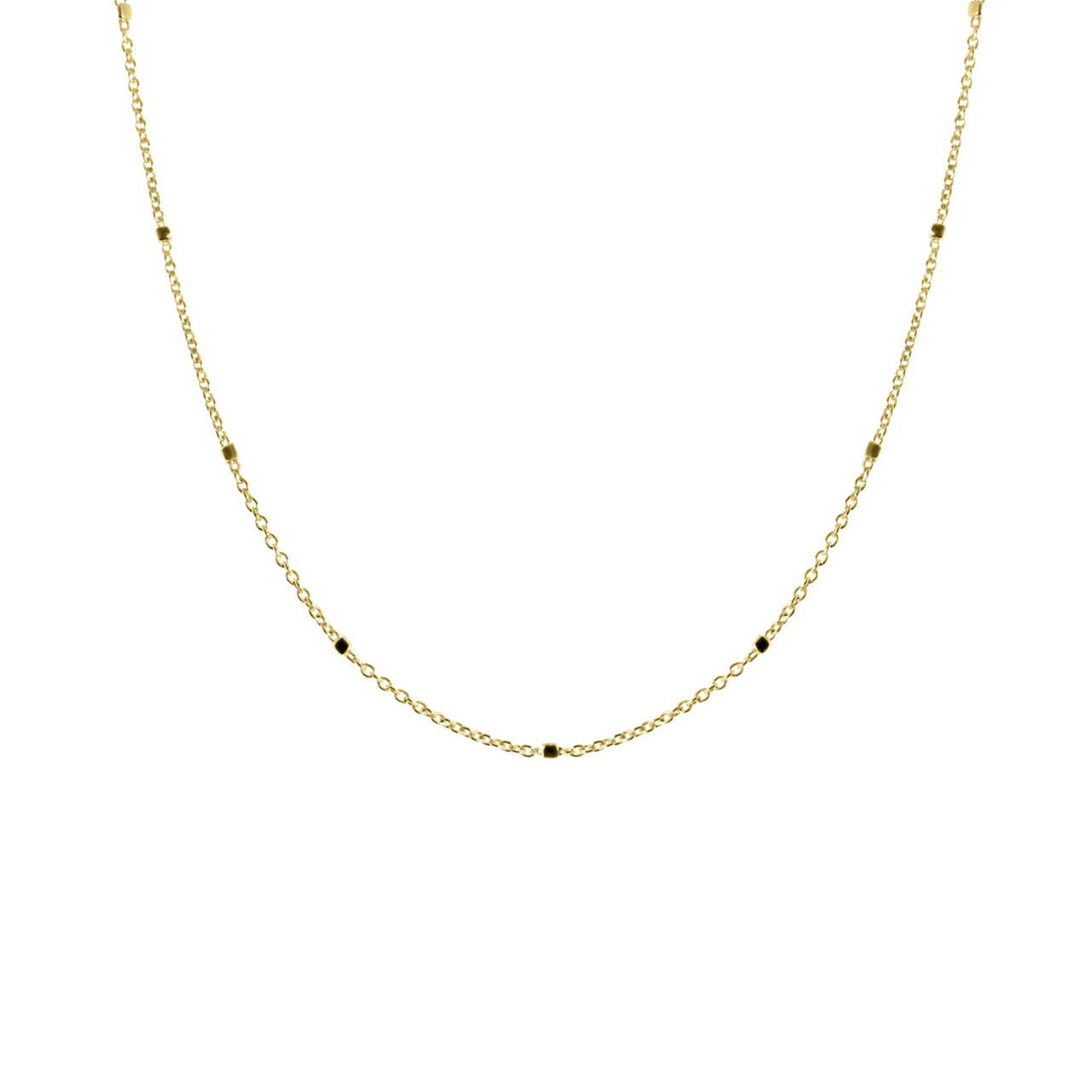 Kette, 585 Gelbgold, Fantasie mit kleinen Blöcken