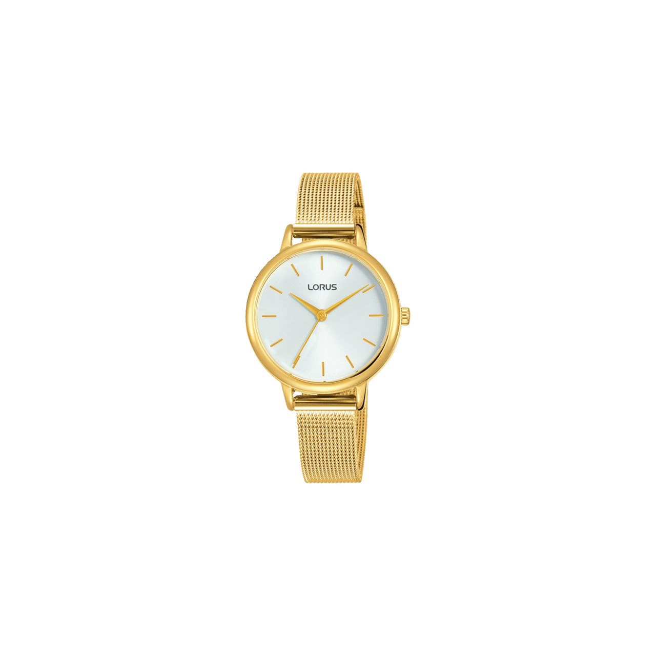 Lorus Goldfarbene Mesh-Armbanduhr für Damen RG250NX8
