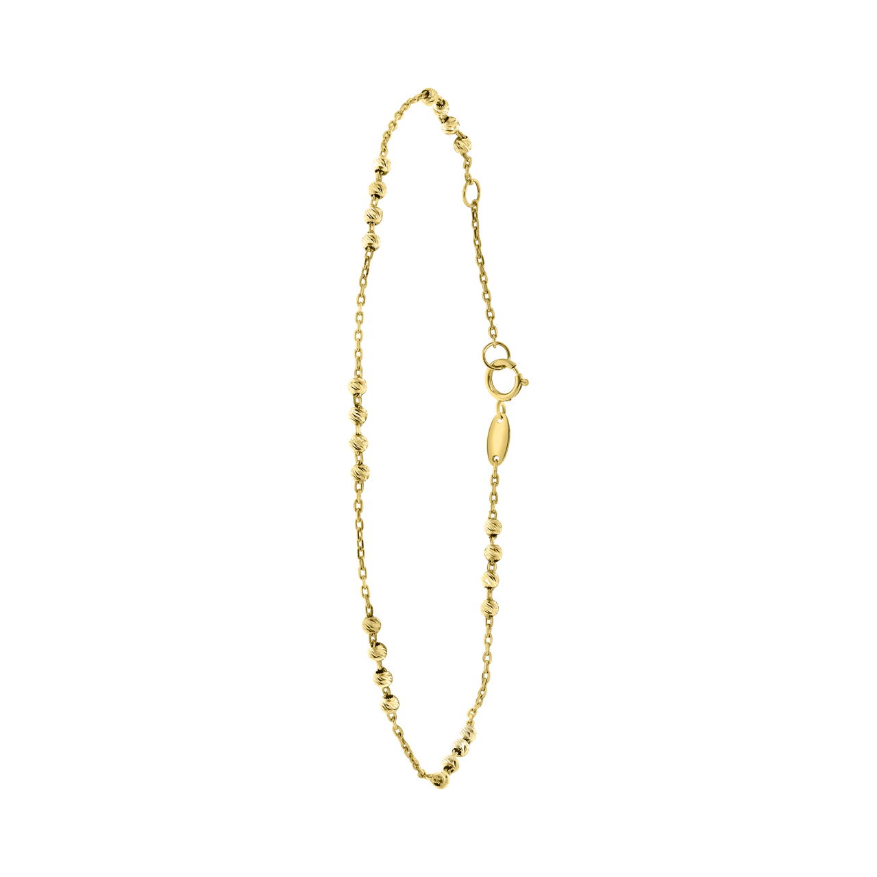 Armband, 585 Gelbgold, Kugeln