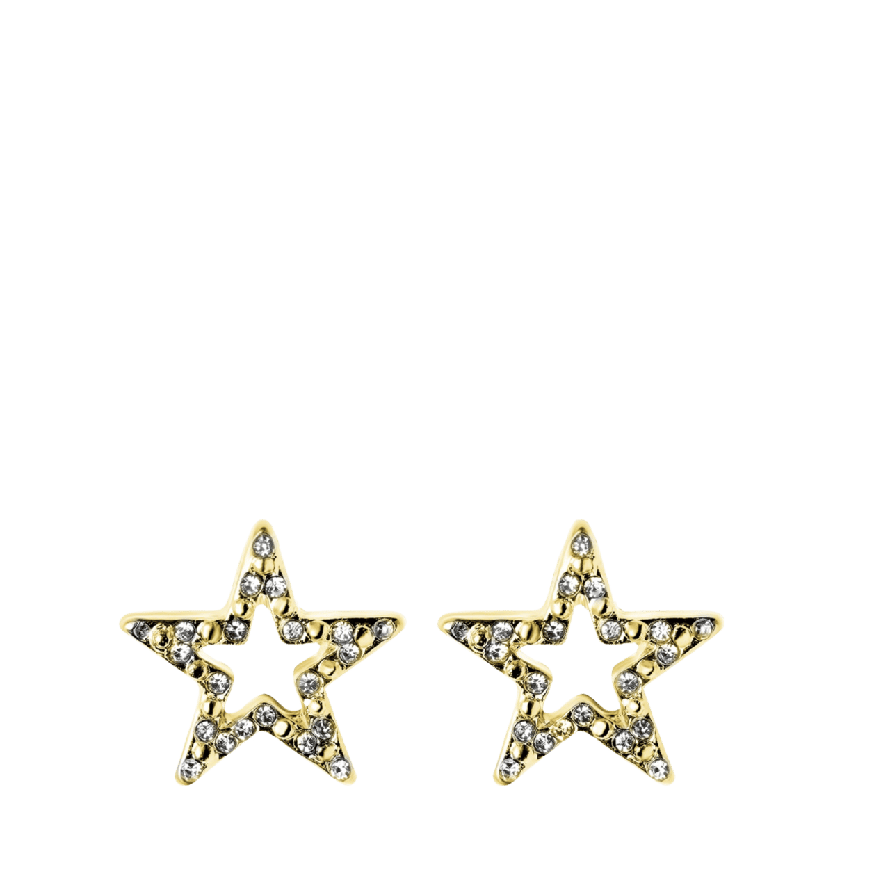 Goudkleurige byoux oorbellen ster