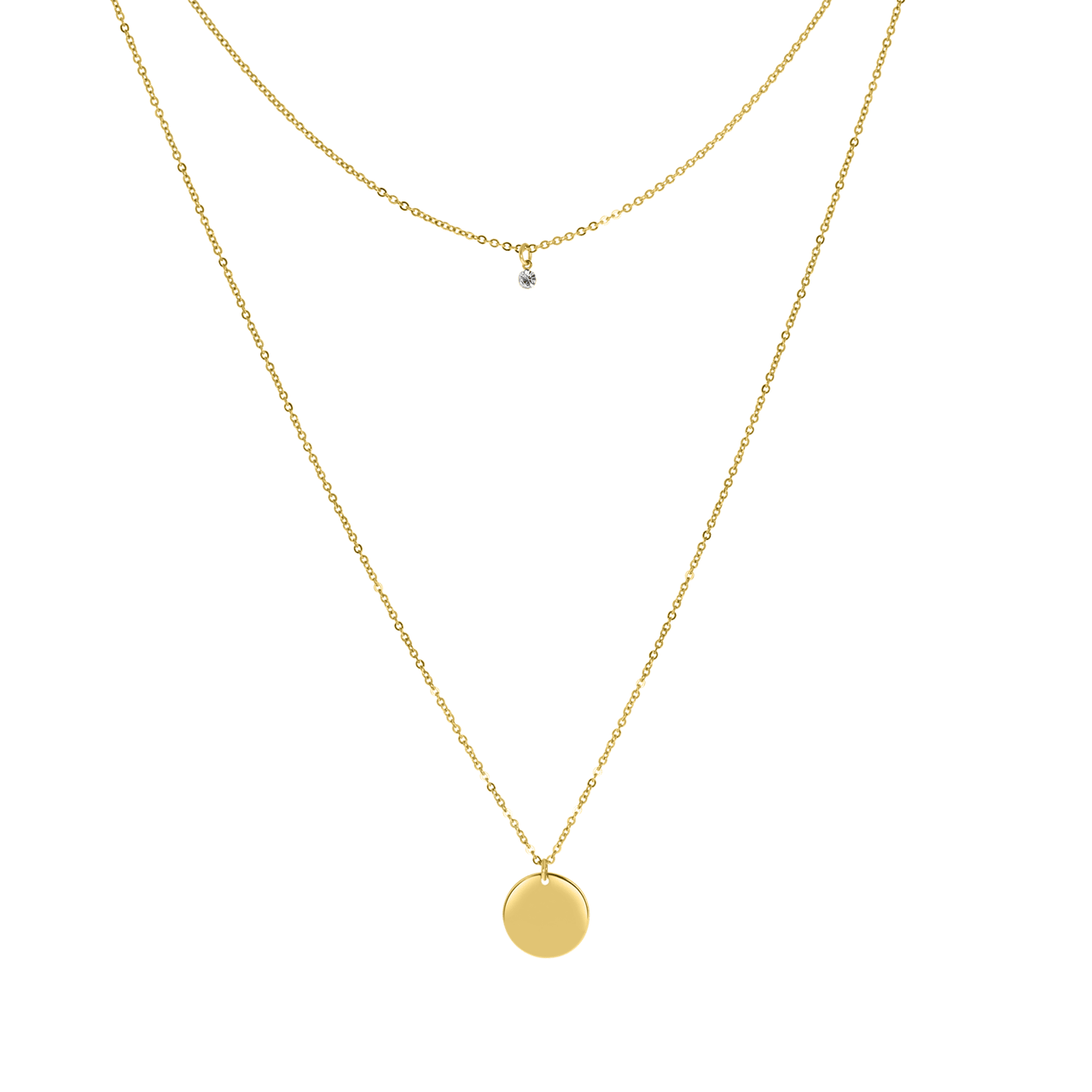 Goudkleurige byoux ketting munt