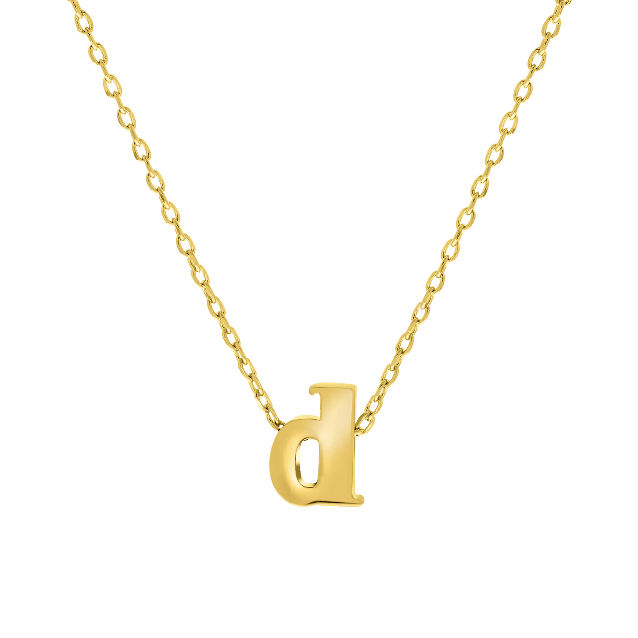 Goldplated ketting met letter hanger
