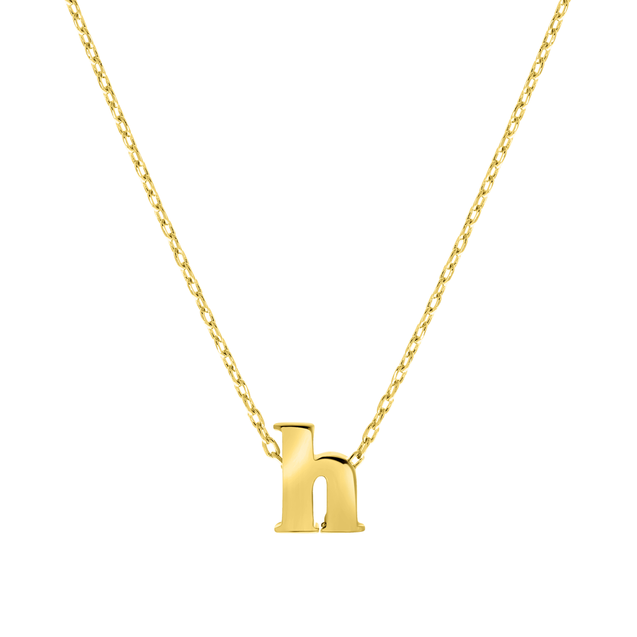 Goldplated ketting met letter hanger