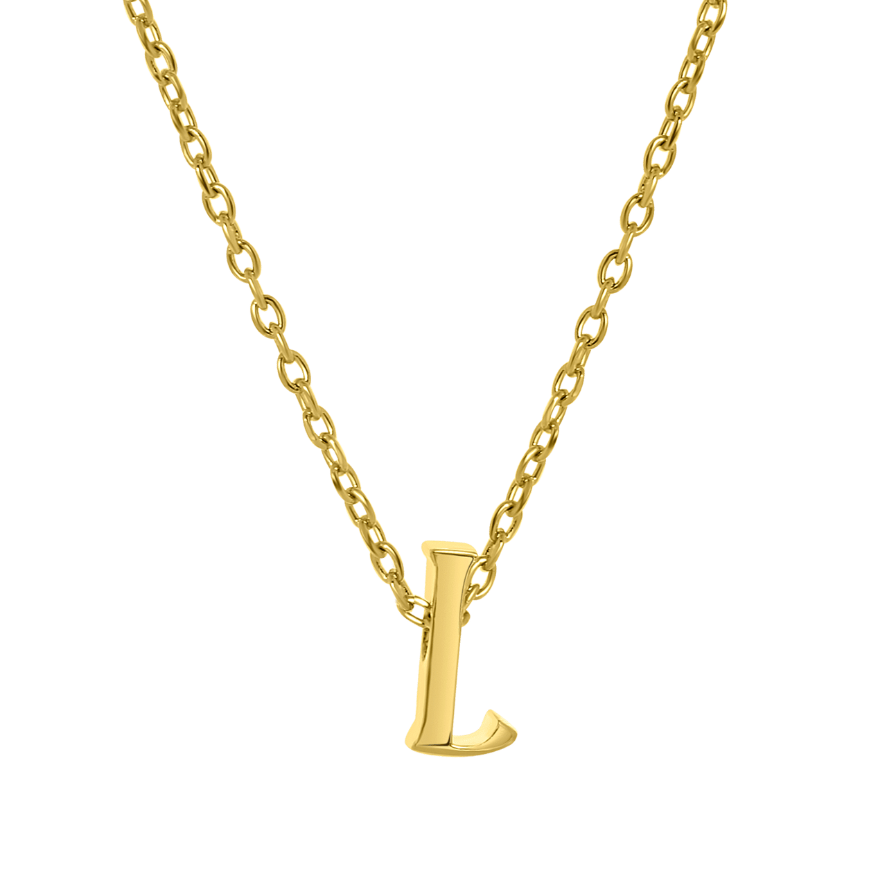 Goldplated ketting met letterhanger voor dames