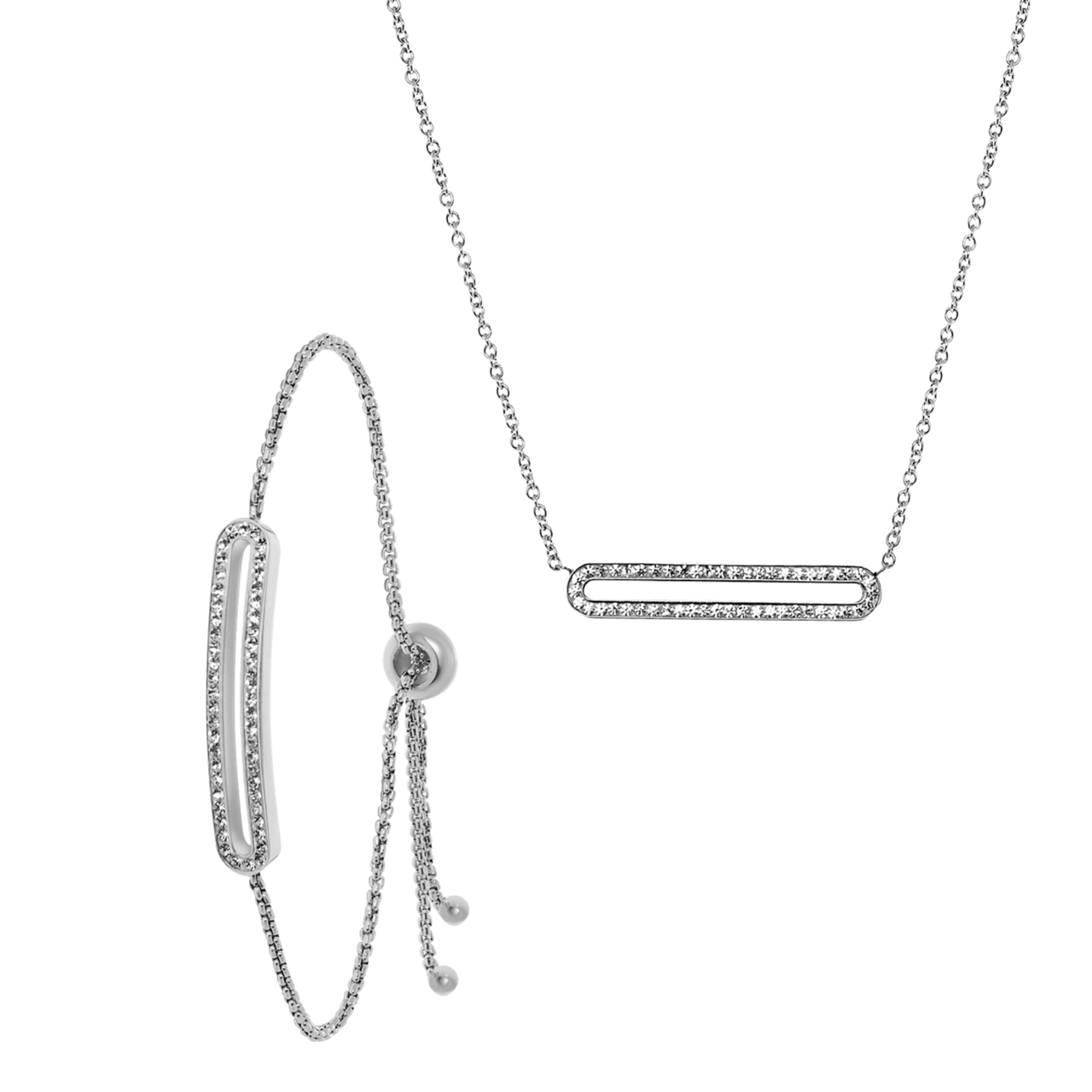 Gerecycleerd stalen set open bar met kristal