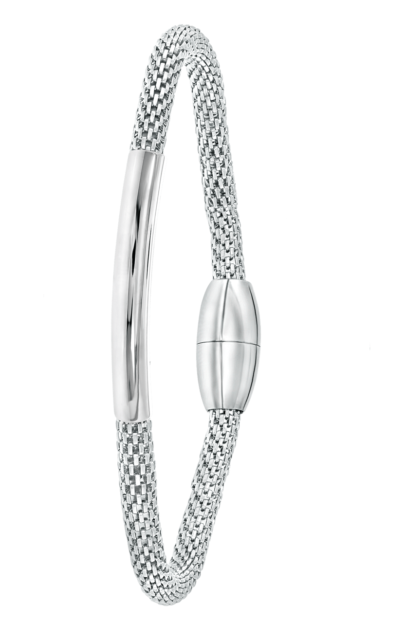 Gerecycled stalen armband mesh bar