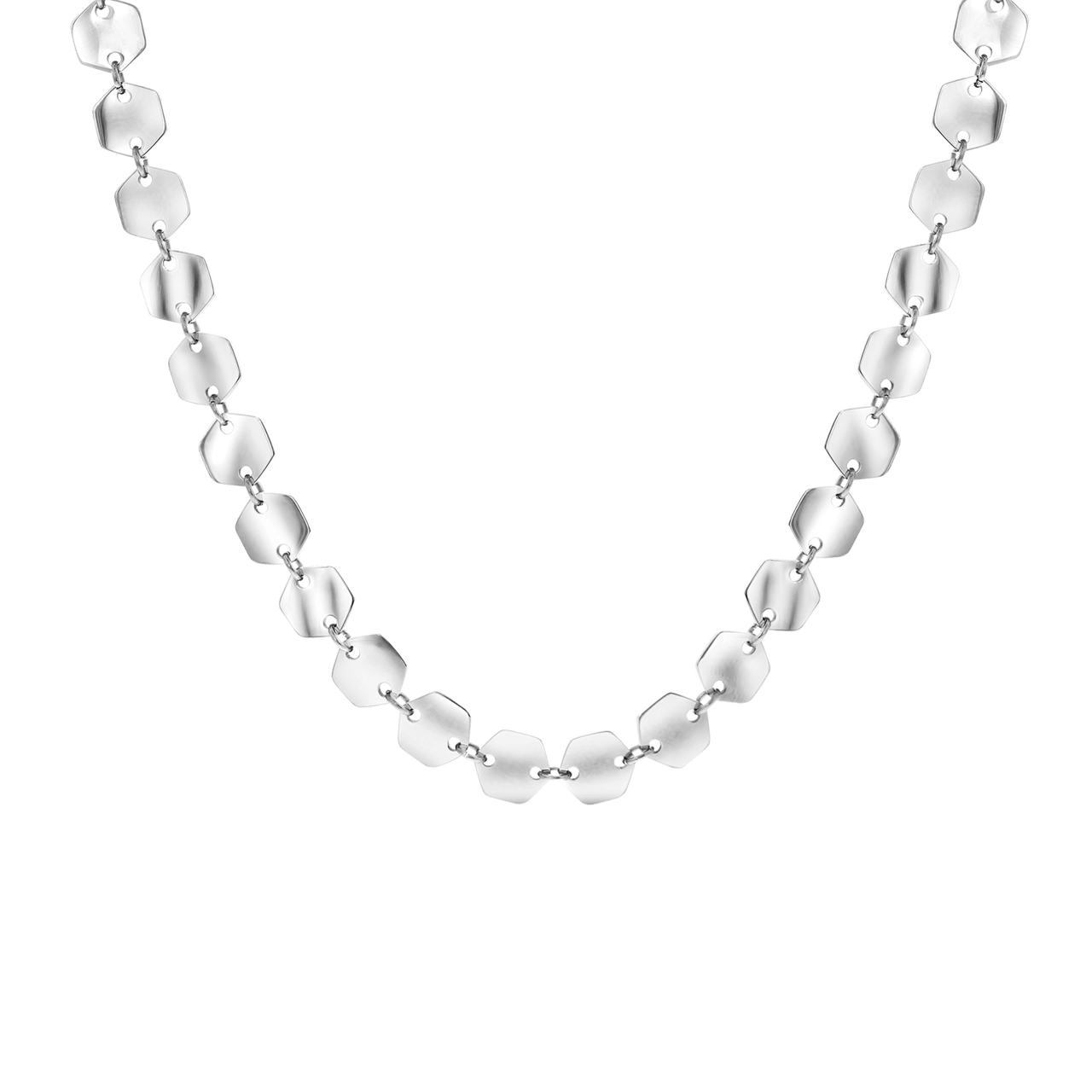 Edelstahlkette Hexagon