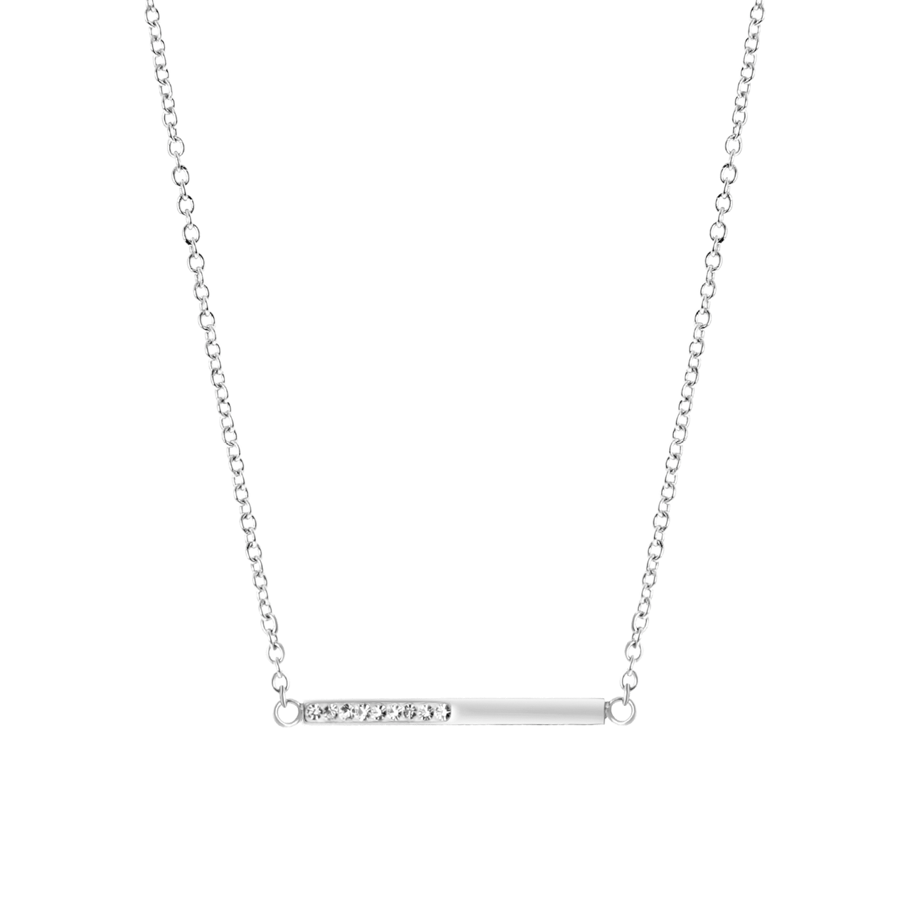 Gerecycleerd stalen ketting bar met kristal