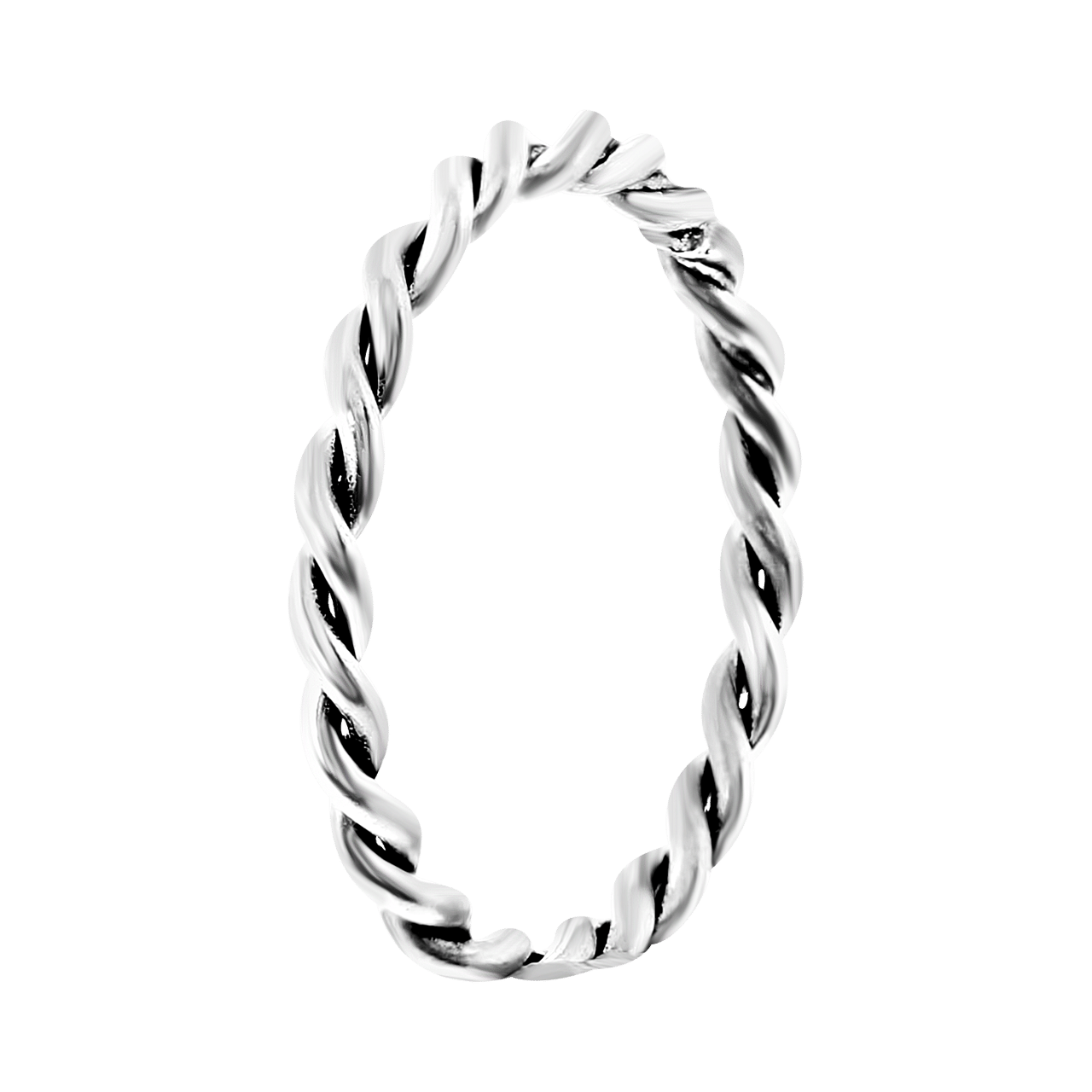 Gedrehter Ring aus 925 Silber, Bali