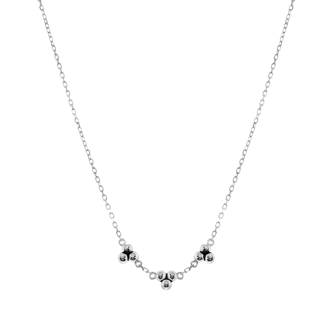 Zilveren ketting dots Bali