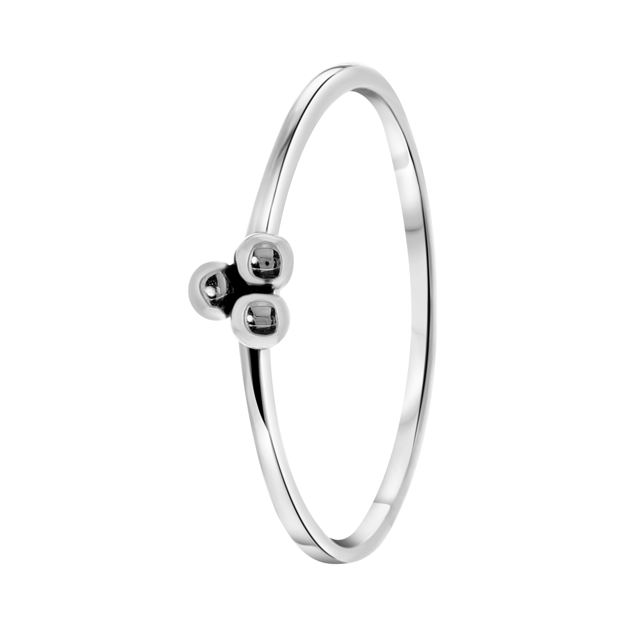 Zilveren ring dots Bali
