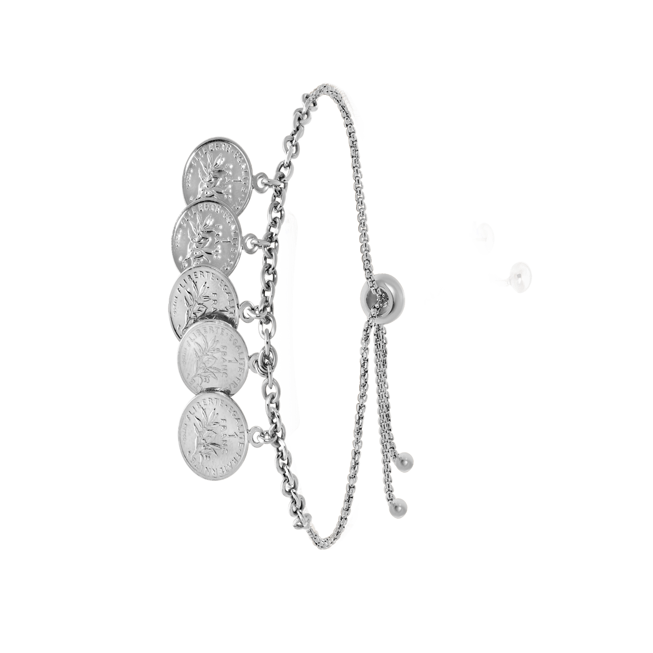 Zilveren armband muntjes Bali
