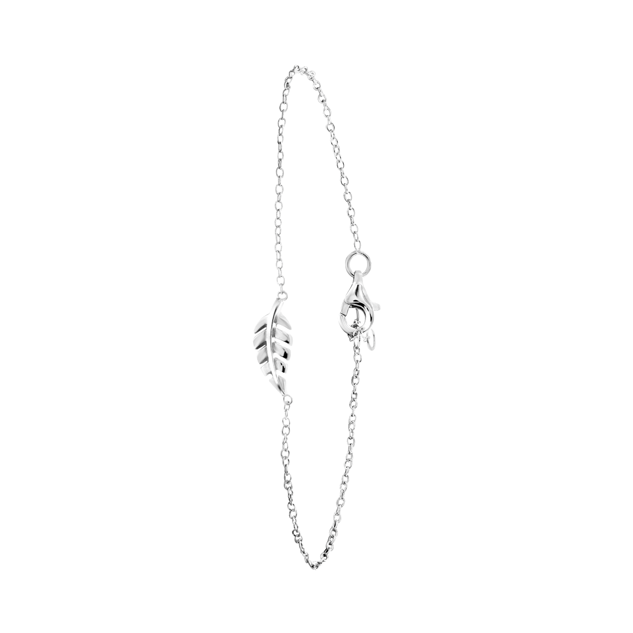 Zilveren armband blad Bali