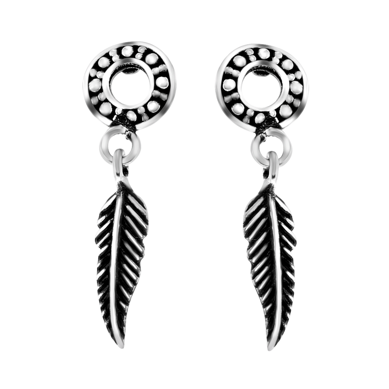 Ohrringe aus 925 Silber mit Feder, Bali