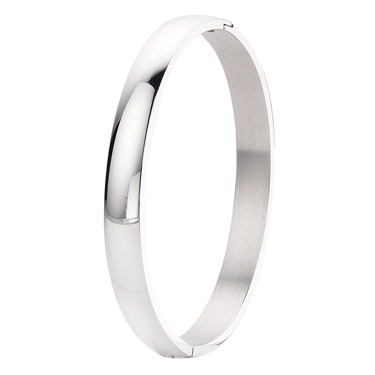 Gerecycleerd stainless steel bangle 8mm