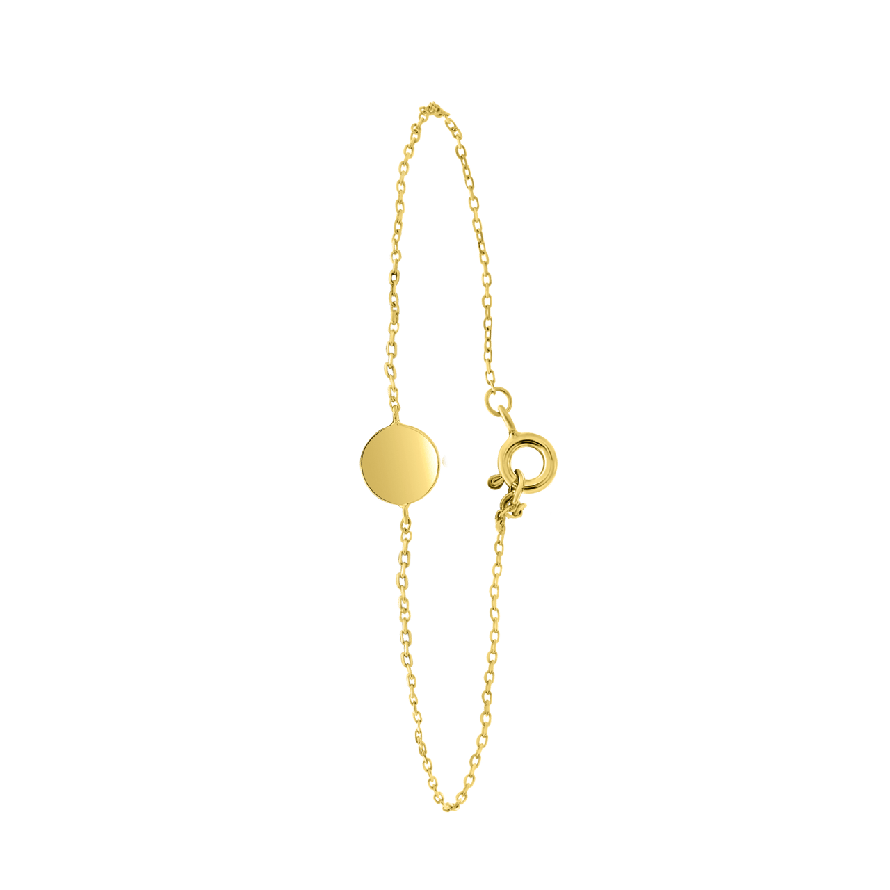 Vergoldetes Armband aus 925 Silber, Scheibe