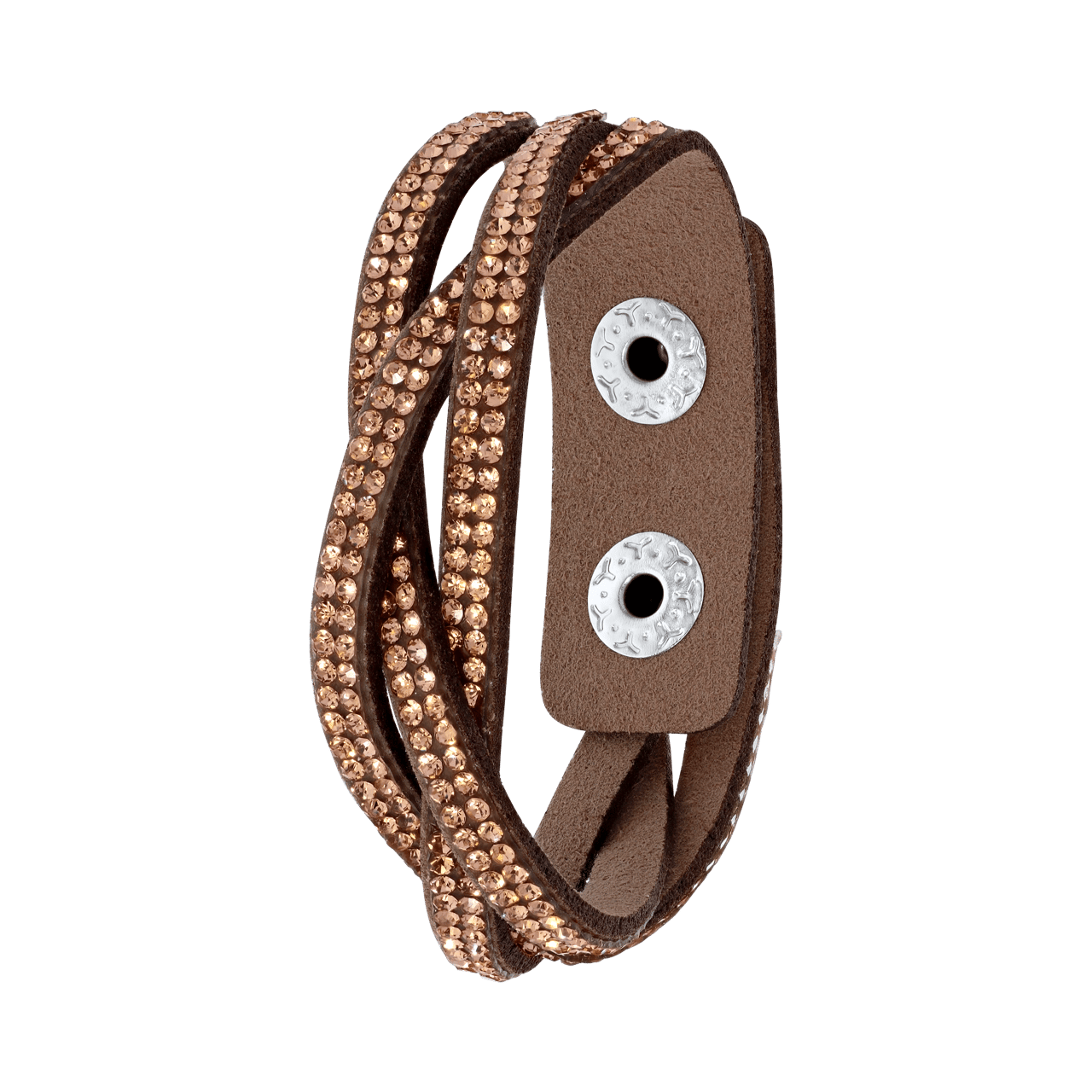 Bijoux-Armband, geflochten, braun