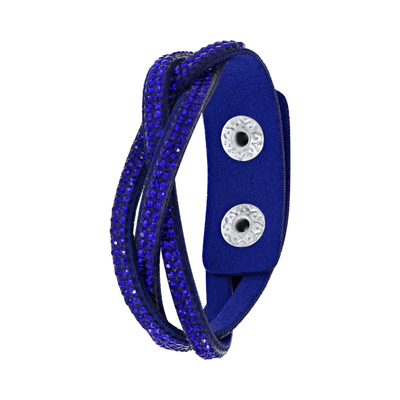 Bijoux goudkleurige wikkelarmband koningsblauw voor dames