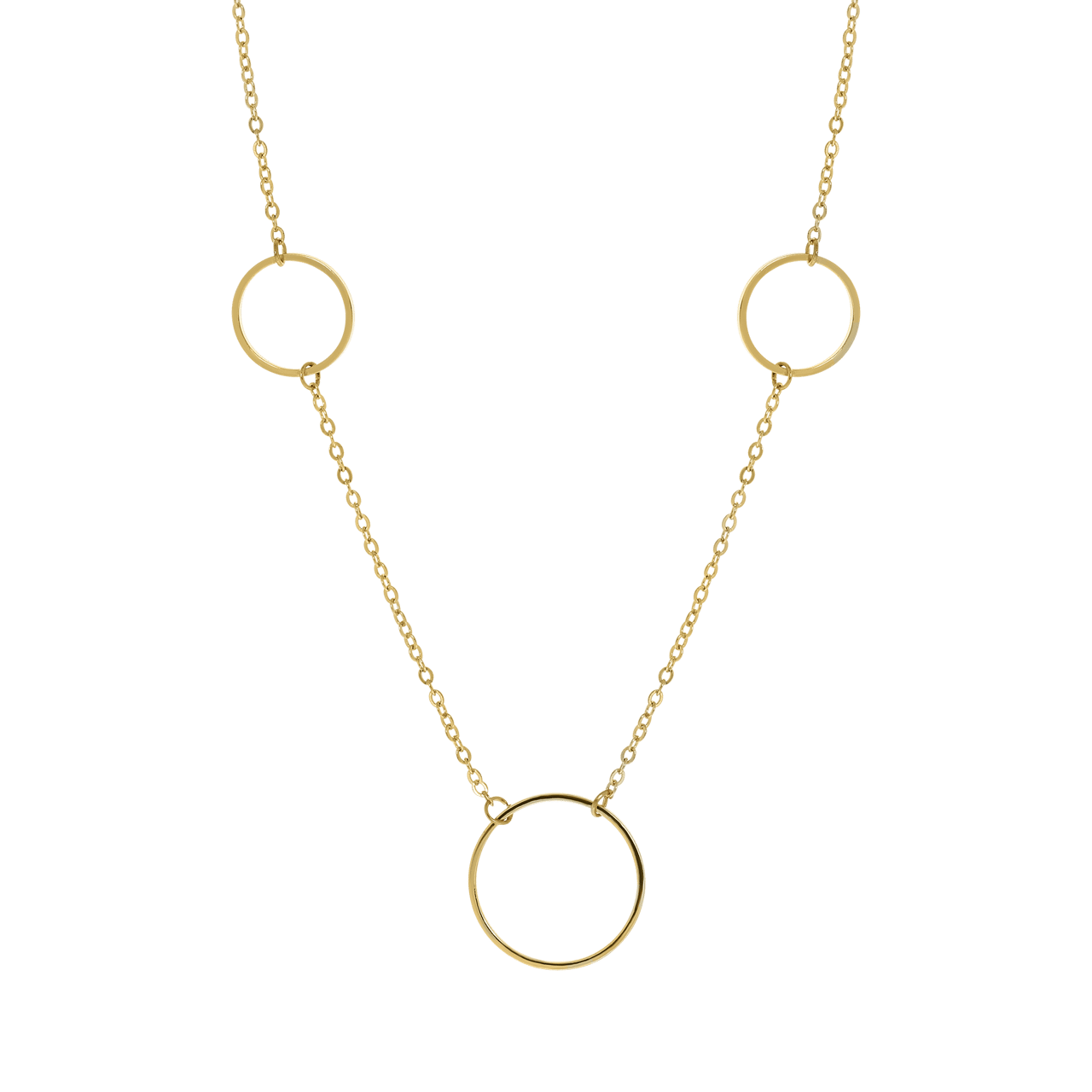 Goudkleurige byoux ketting cirkels