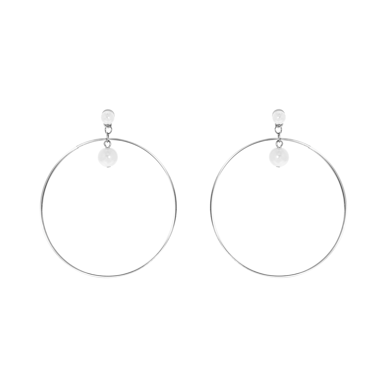 Bijoux zilverkleurige oorhangers voor dames