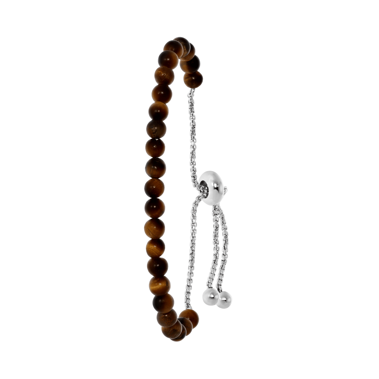 Edelstahlarmreif mit Tiger-Eye-Steinen