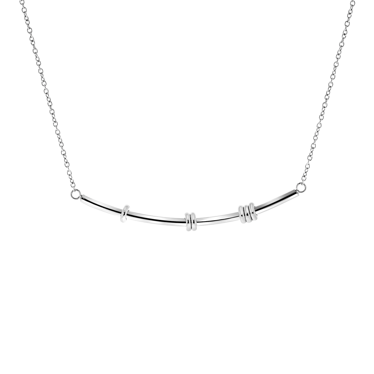 Gerecycled stalen ketting bar met ringetjes
