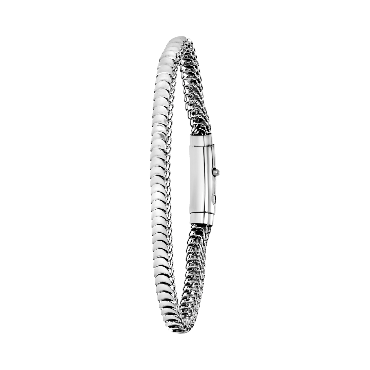 Armband aus Edelstahl mit Fantasieglied halbrund