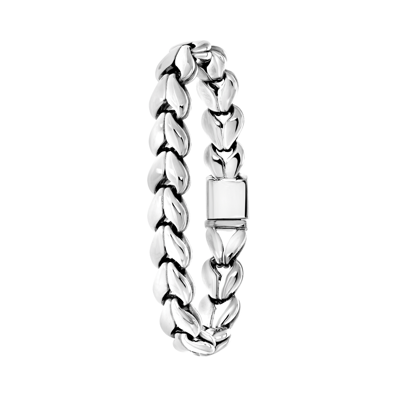 Stainless steel armband fantasieschakel V