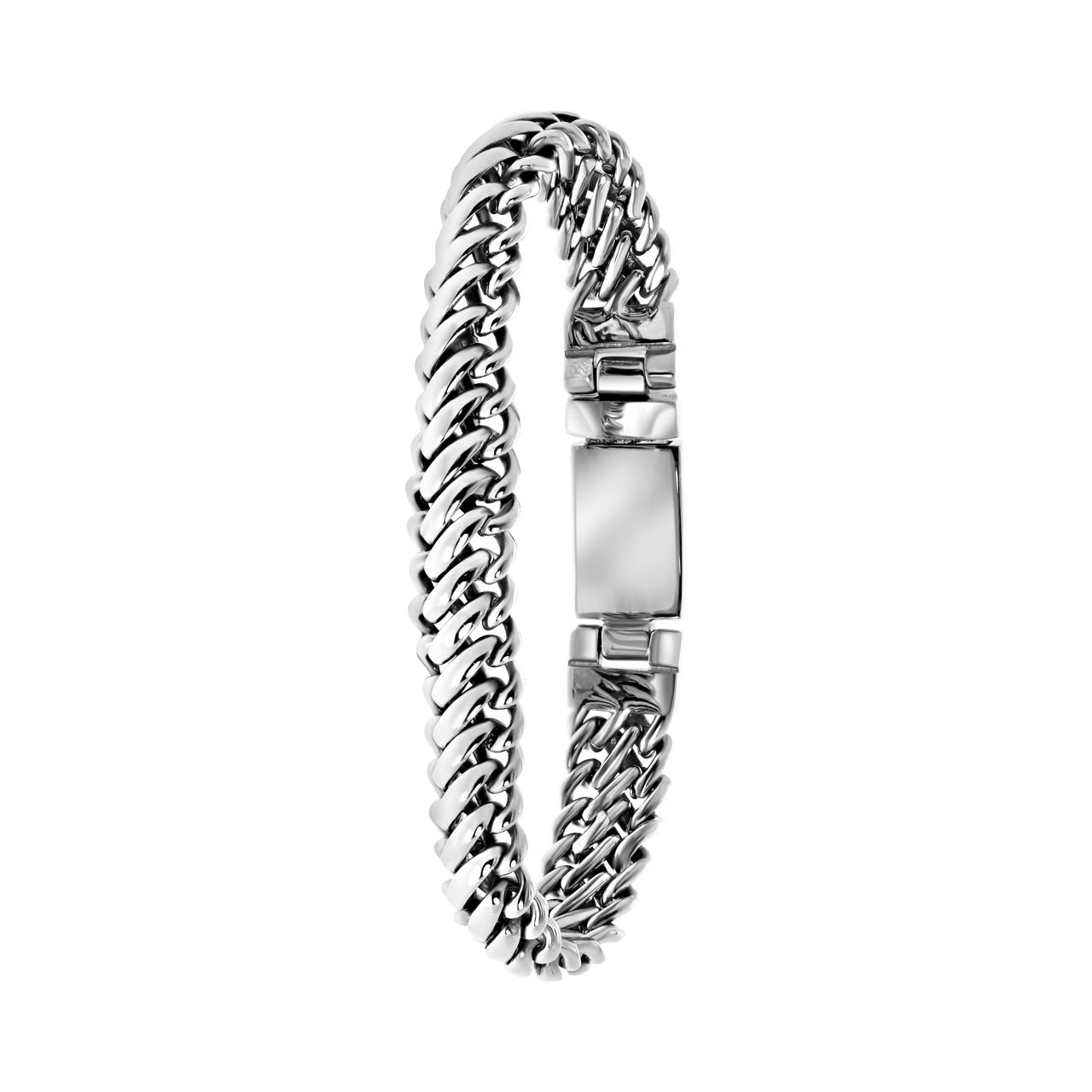 Stalen armband franse gourmetschakel