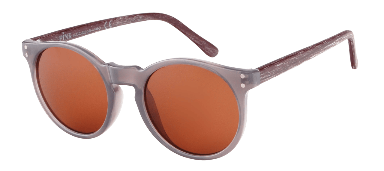 Graue Sonnenbrille mit dunklen Gläsern